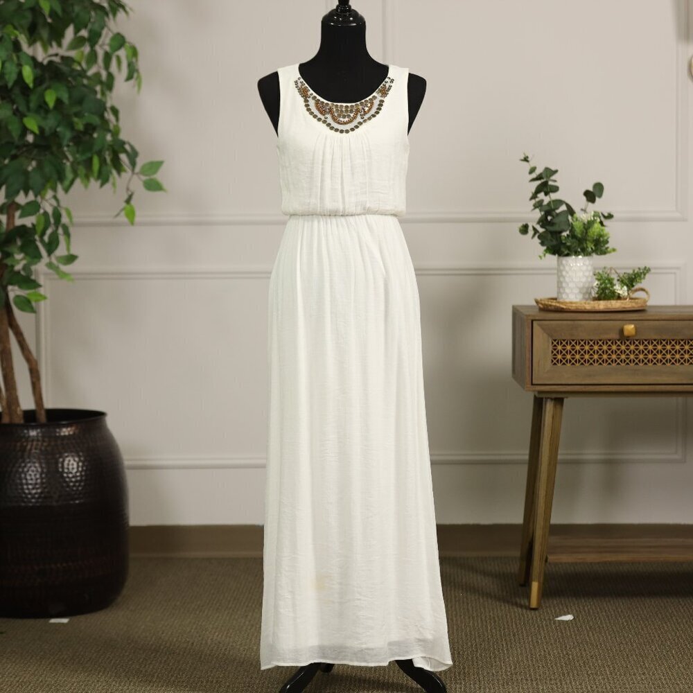 AGB White Pullover Maxi Dress Size S